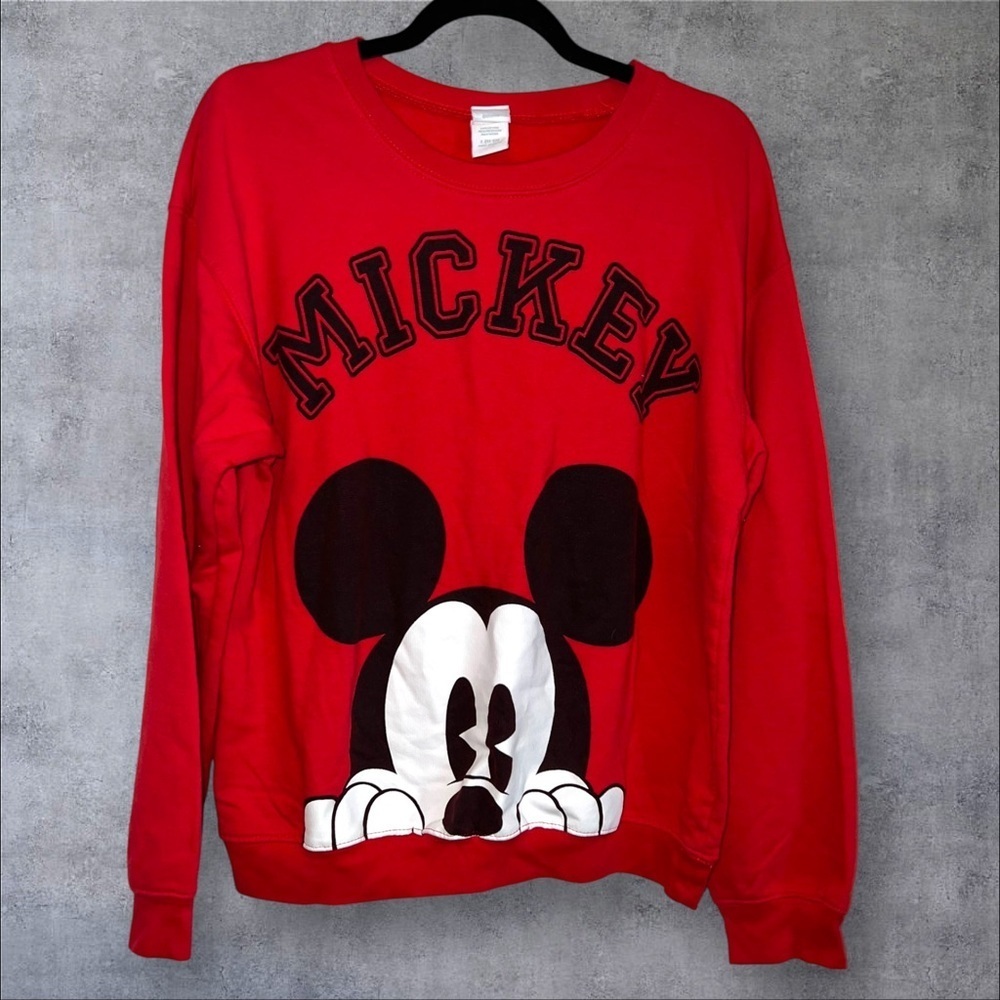 Vintage Disney Red Mickey Mouse‎ Crew Neck Sweater